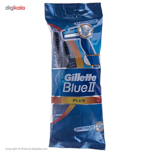 خود تراش ژیلت مدل Blue 2 Plus بسته 5 عددی