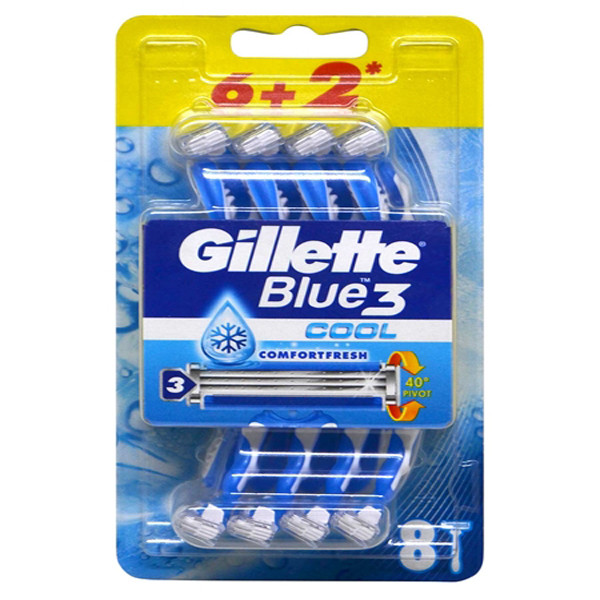 خود تراش ژیلت مدل Blue 3 Cool بسته 8 عددی