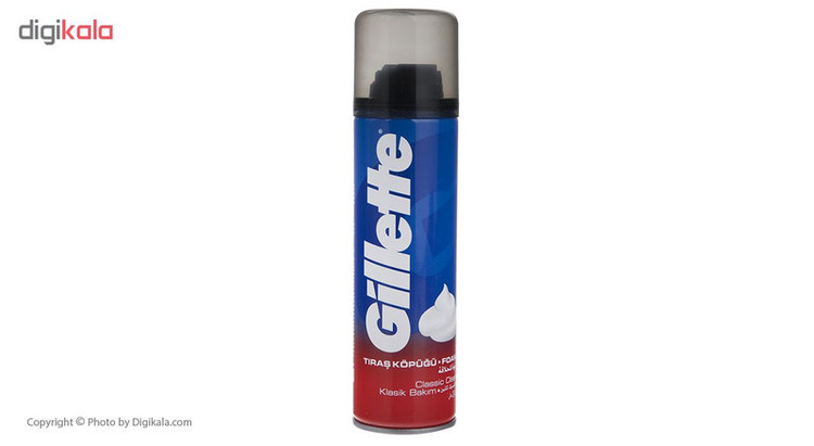 ست اصلاح ژیلت مدل Blue 3 مجموعه 6 عددی همراه با فوم اصلاح