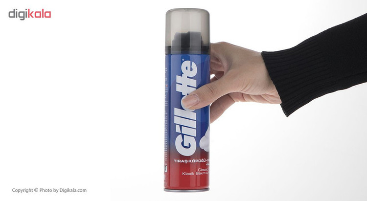 ست اصلاح ژیلت مدل Blue 3 مجموعه 6 عددی همراه با فوم اصلاح