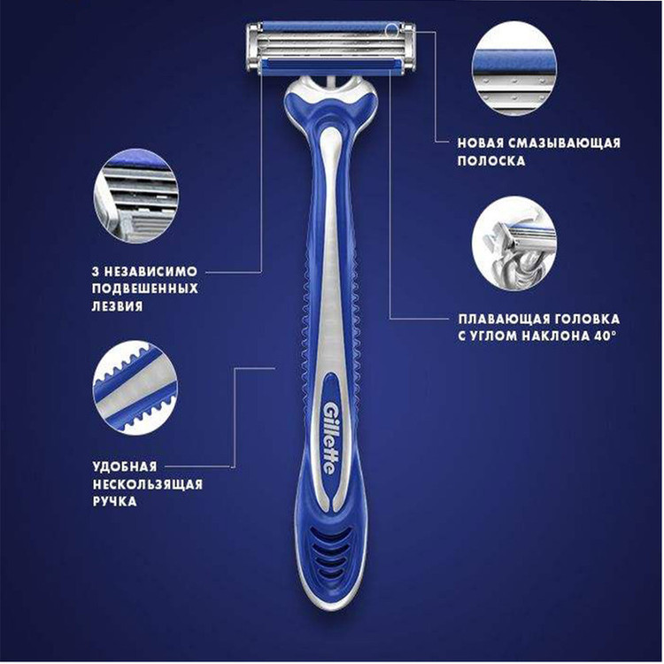 خود تراش ژیلت مدل Blue3 Comfort بسته 6 عددی