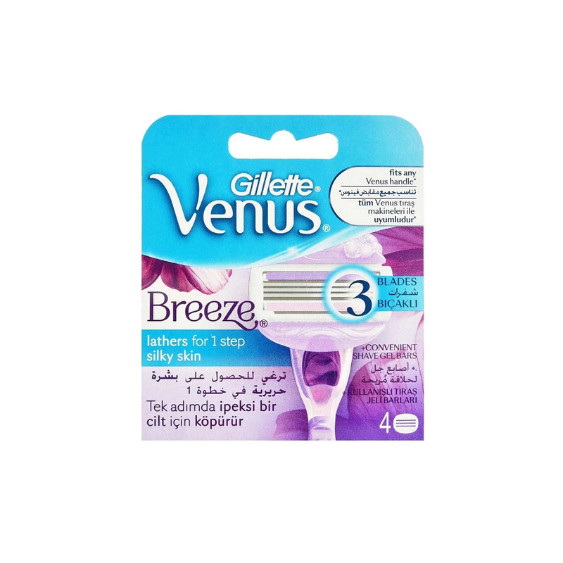 تیغ یدک ژیلت مدل Venus Breeze بسته 4 عددی