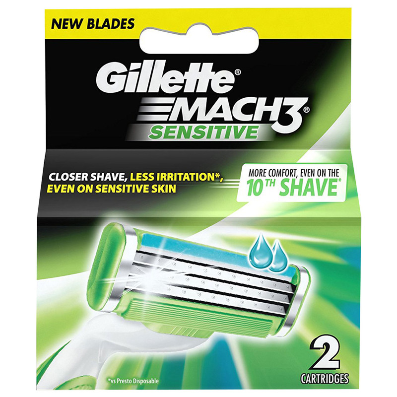 تیغ یدک ژیلت مدل MACH3 SENSETIVE بسته 2 عددی