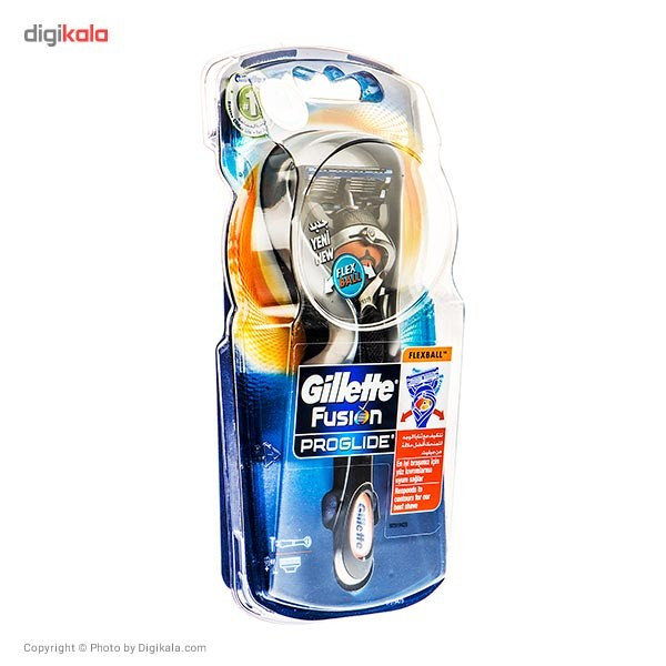 خود تراش ژیلت مدل Fusion Proglide Flexball به همراه تیغ یدک