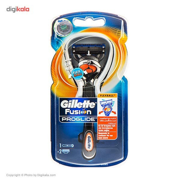 خود تراش ژیلت مدل Fusion Proglide Flexball به همراه تیغ یدک
