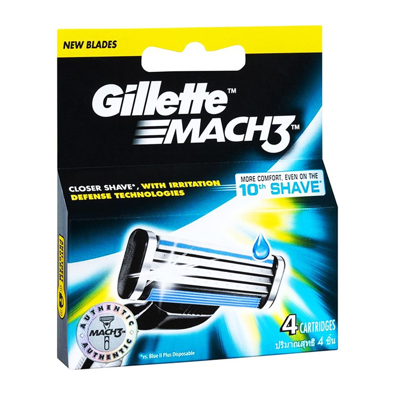 تیغ یدک ژیلت مدل Mach 3 بسته 4 عددی