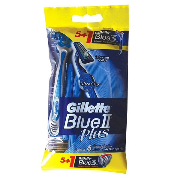 خود تراش ژیلت مدل Blue 2 Plus بسته 5 عددی به همراه تیع یدک