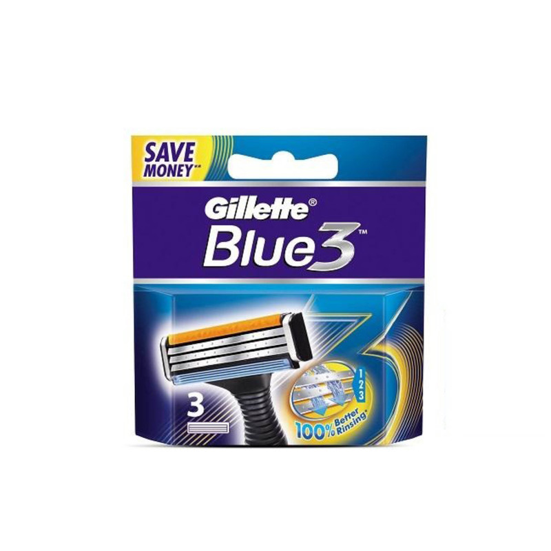 تیغ یدک ژیلت مدل Blue 3 بسته 3 عددی