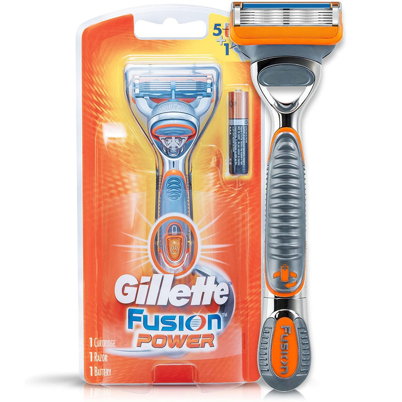 خود تراش ژیلت مدل Fusion Power همراه ژل اصلاح Fusion حجم 75 میلی لیتر