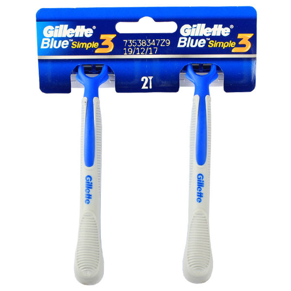 خودتراش ژیلت مدل Blue simple 3 بسته 2 عددی