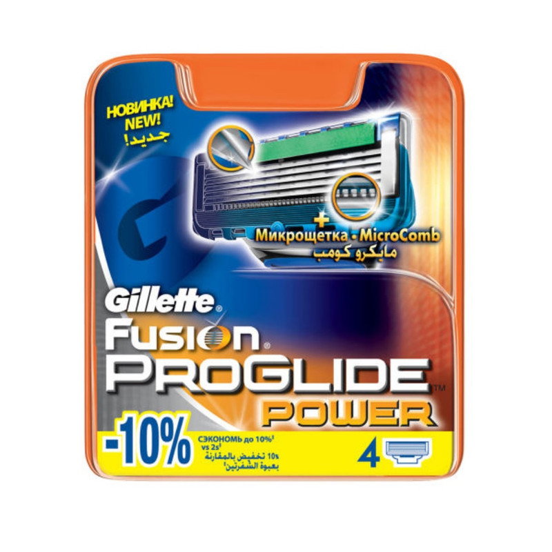 تیغ یدک ژیلت مدل Fusion Proglide Power بسته 4 عددی