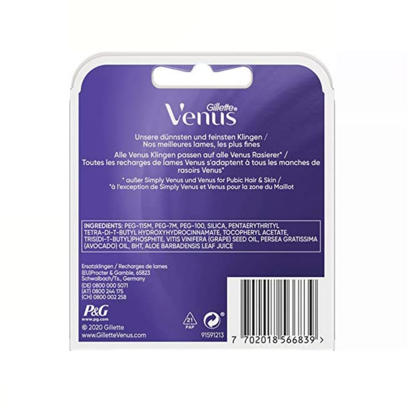 تیغ یدک ژیلت مدل ونوس سری Deluxe smooth Swirl بسته 8 عددی