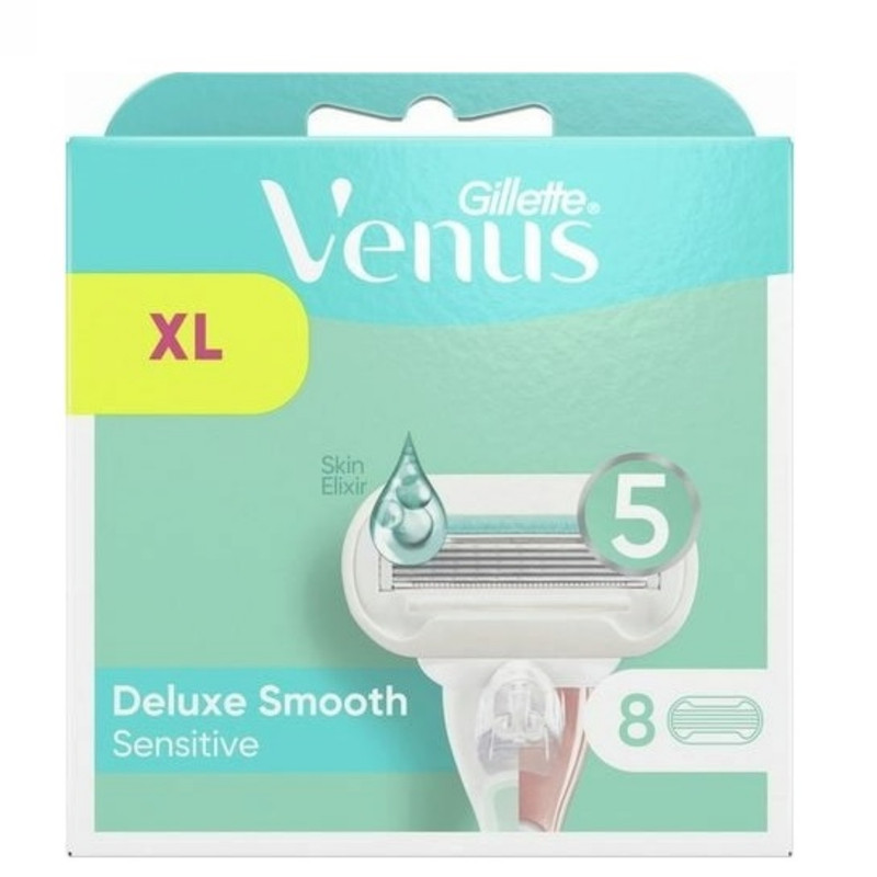 تیغ یدک ژیلت مدل Venus Deluxe Smooth Sensetive  بسته 8 عددی
