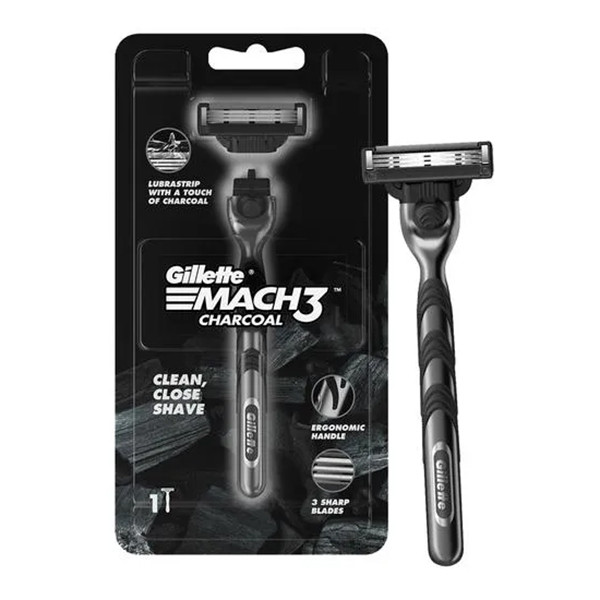 خود تراش ژیلت مدل MACH3 CHARCOAL