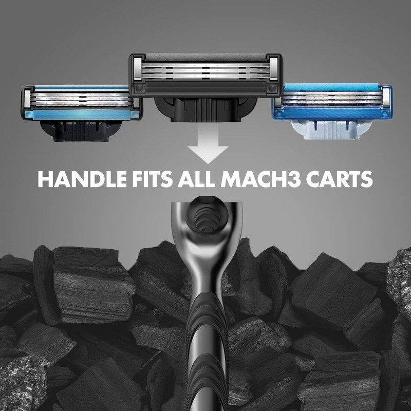 خود تراش ژیلت مدل MACH3 CHARCOAL