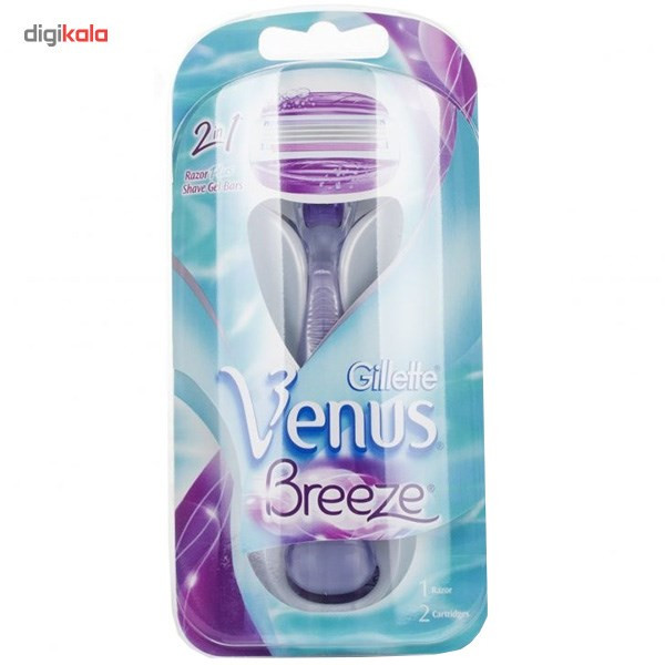 خود تراش ژیلت مدل Venus Breeze همراه با 1 یدک