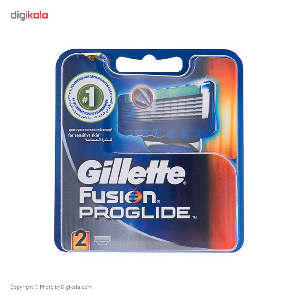 تیغ یدک 2 عددی ژیلت مدل Fusion Proglide