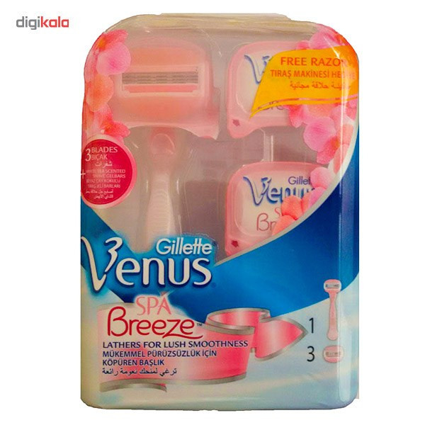 خود تراش ژیلت مدل Venus Breeze Spa به همراه 3 یدک