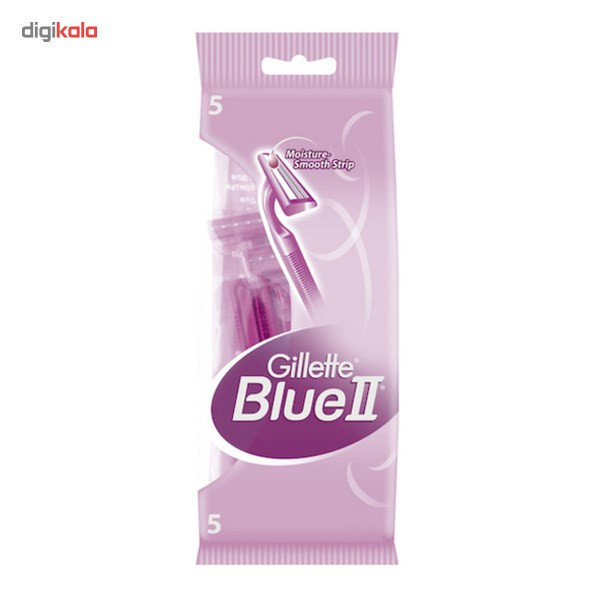 خود تراش زنانه 5 عددی ژیلت مدل Blue2