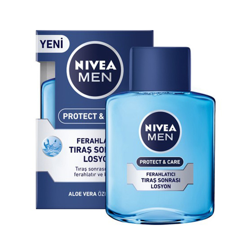 لوسیون افتر شیو نیوآ مدل protect & care حجم 100 میلی لیتر