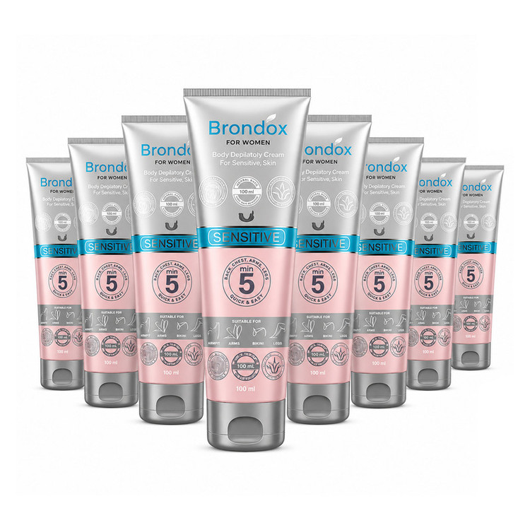 کرم موبر براندوکس مدل Depilatory-W با حجم 100 میلی لیتر مجموعه 8 عددی