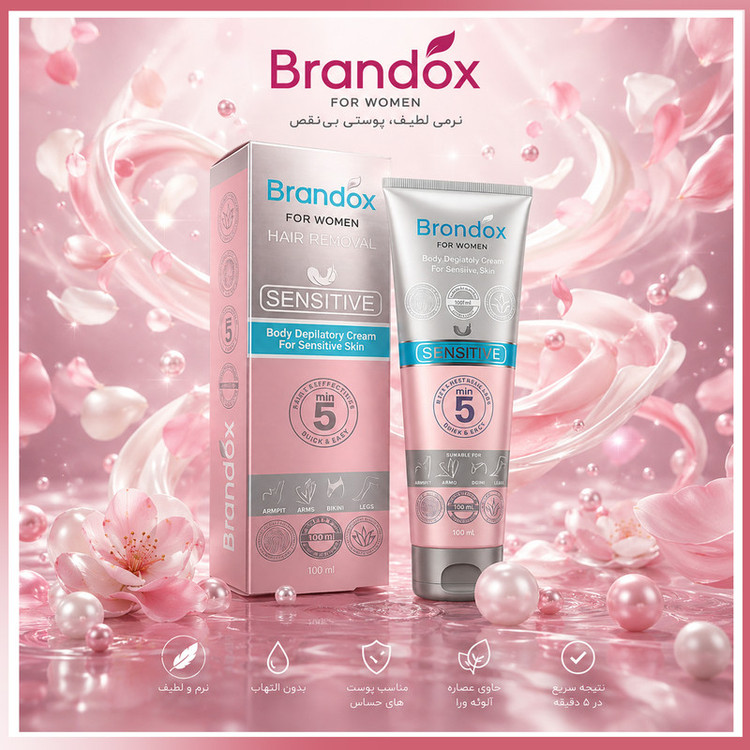 کرم موبر براندوکس مدل Depilatory-W با حجم 100 میلی لیتر مجموعه 4 عددی