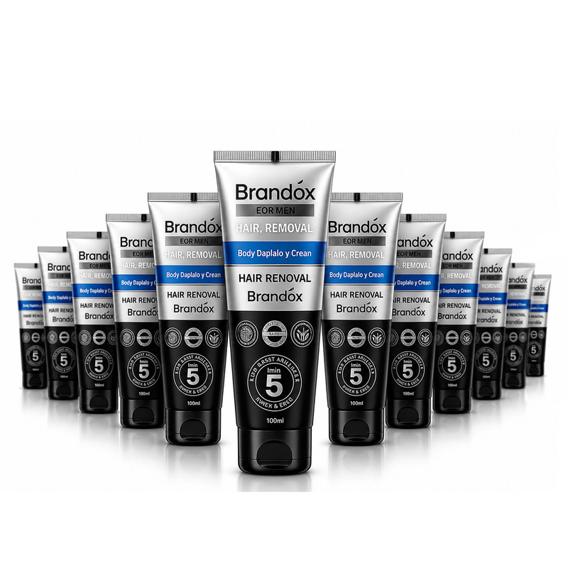 کرم موبر براندوکس مدل Depilatory-M12 با حجم 100 میلی لیتر مجموعه 12 عددی
