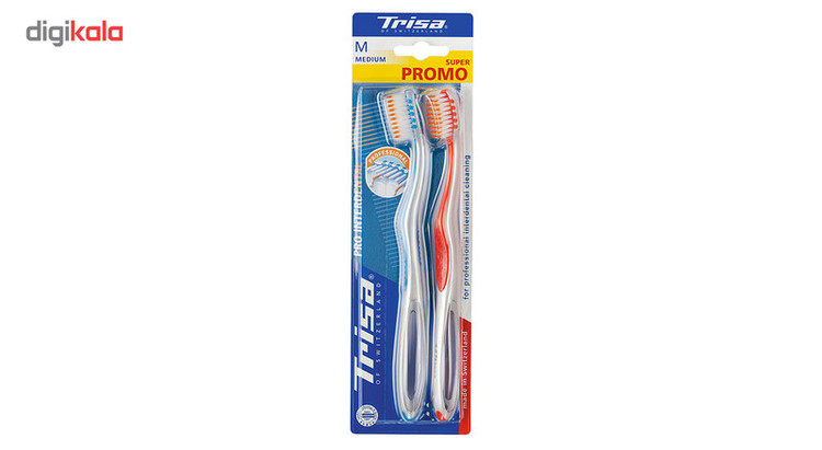 مسواک تریزا مدل Pro Interdental با برس متوسط بسته 2 عددی