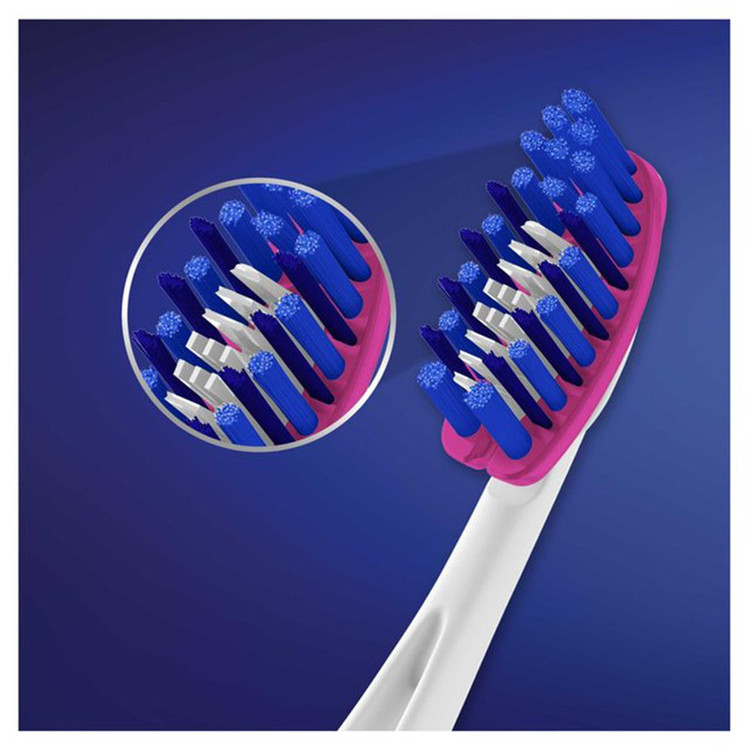مسواک اورال-بی مدل Pro-Flex 3D Whie Luxe با برس متوسط مجموعه 2 عددی