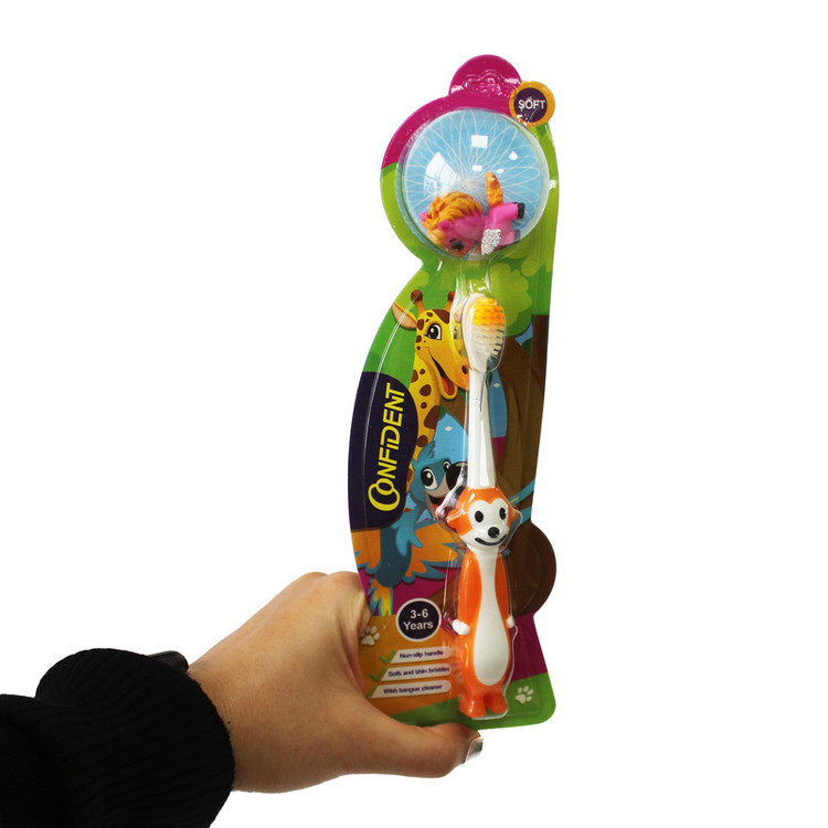 مسواک کانفیدنت مدل TINY-MONKEY GIFT با برس نرم