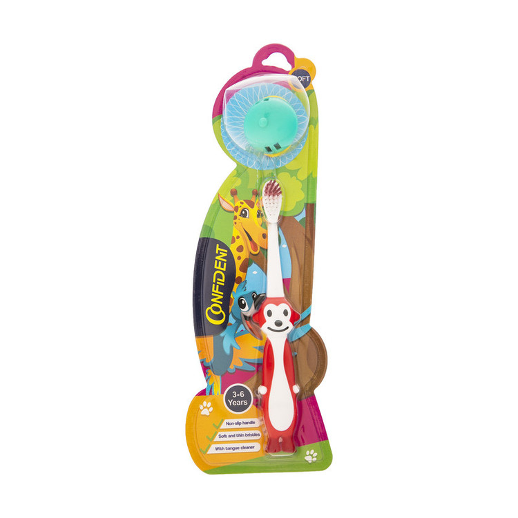 مسواک کانفیدنت مدل Tiny Monkey کد 01 با برس نرم