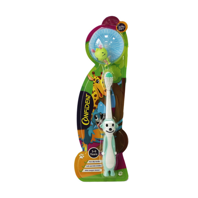 مسواک کودک کانفیدنت مدل Tiny Monkey با برس نرم