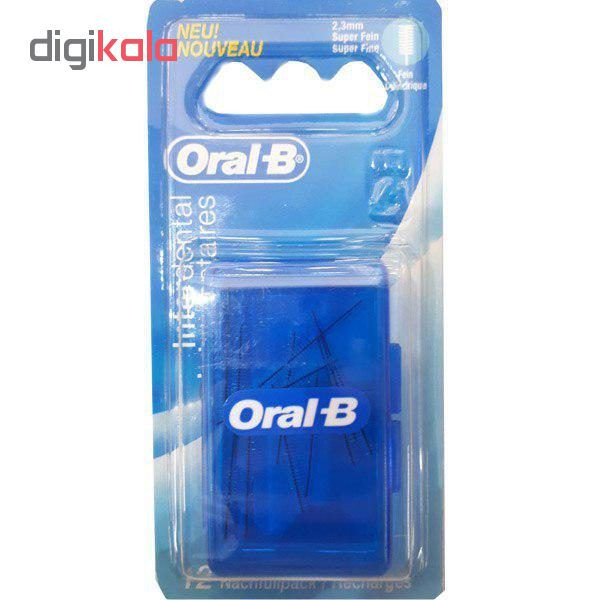 مسواک بین دندانی اورال-بی مدل T1 به همراه یدک مسواک بین دندانی مدل T2 بسته 12 عددی