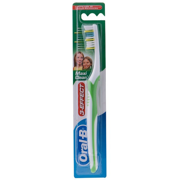 مسواک اورال-بی مدل Maxi clean 3effect Medium با برس متوسط