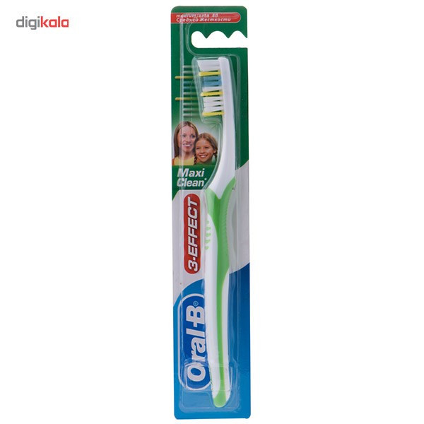 مسواک اورال-بی مدل Maxi clean 3effect Medium با برس متوسط