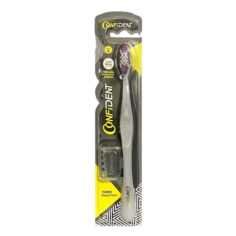 مسواک کانفیدنت مدل Turbo Deep Clean با برس متوسط