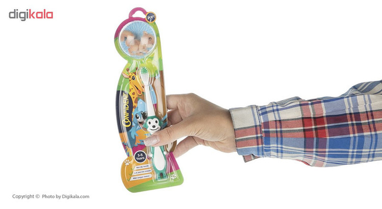 مسواک کانفیدنت مدل Tiny Monkey کد 04 با برس نرم