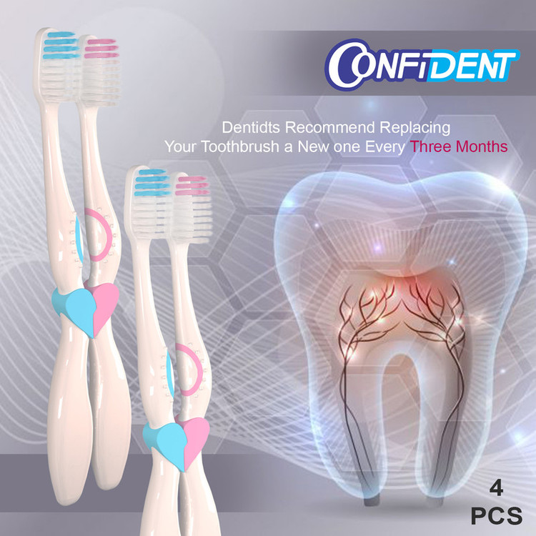 مسواک کانفیدنت مدل CT-Biform با برس نرم مجموعه 2 عددی