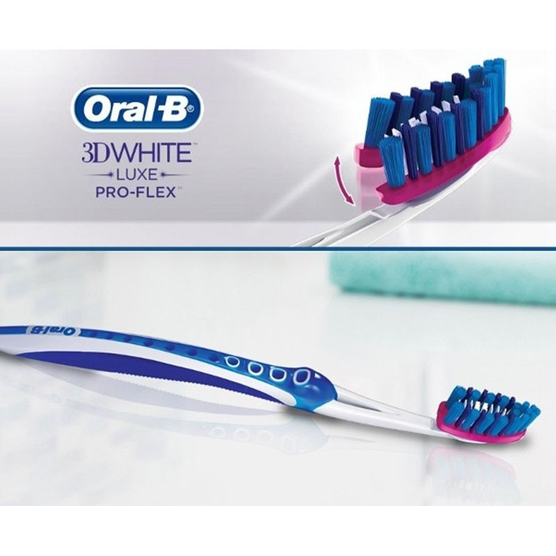 مسواک اورال-بی سری Pro-Flex مدل Luxe 3D Whie با برس متوسط