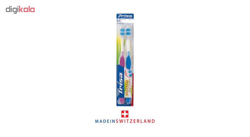 مسواک تریزا مدل Focus Pro Clean با برس متوسط بسته 2 عددی
