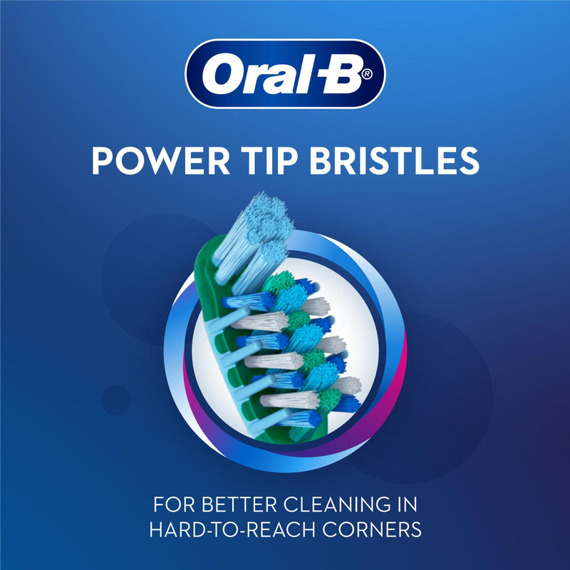 مسواک اورال-بی مدل CRISSCROSS GUM CARE INDICATOR با برس متوسط بسته 4 عددی