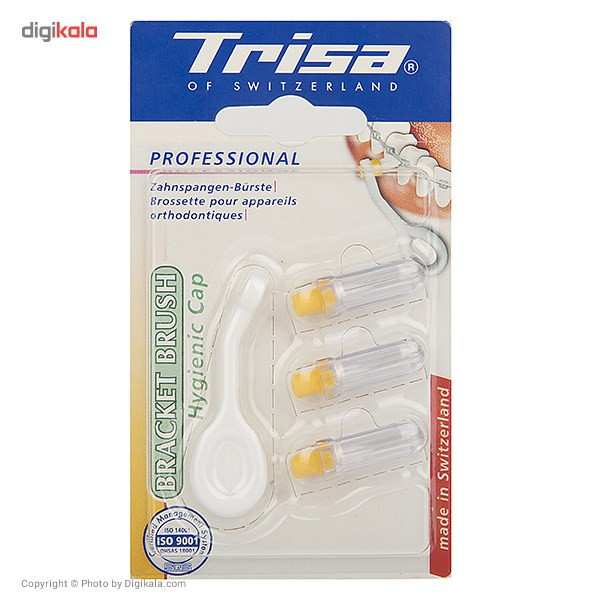مسواک بین دندانی تریزا مدل Bracket Brush به همراه درپوش بسته 3 عددی
