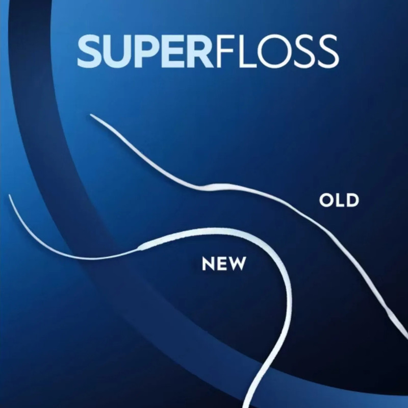 نخ دندان ارتودنسی اورال بی مدل Super Floss بسته 50 عددی