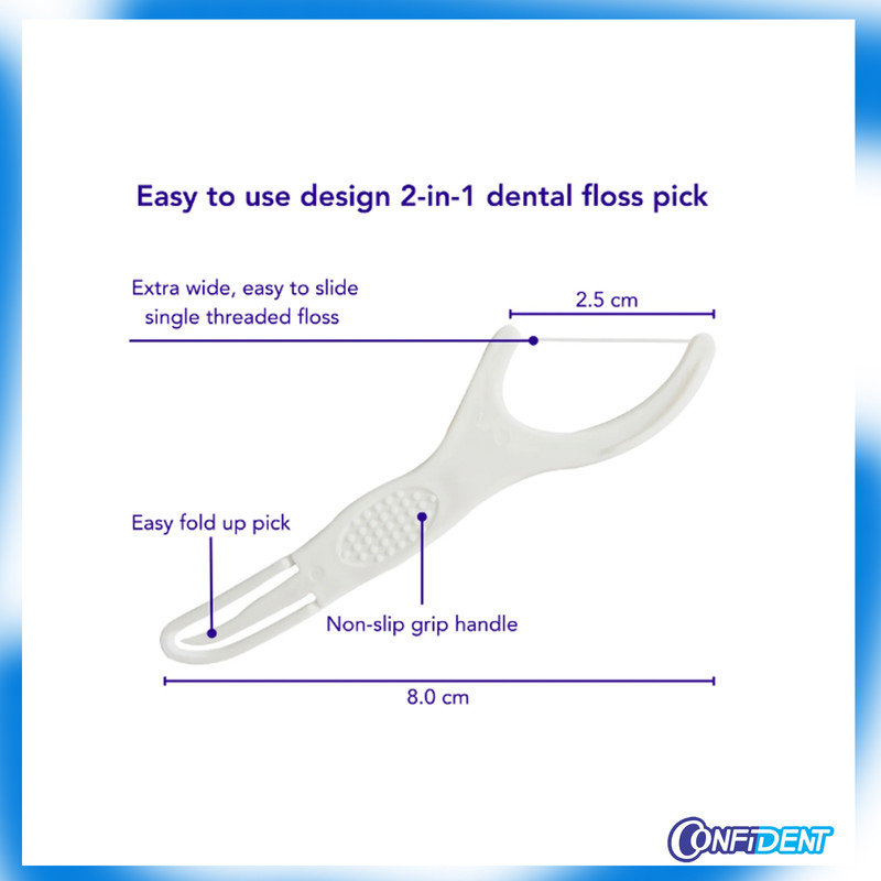 نخ دندان کانفیدنت مدل floss-Pillow سه بسته 50 عددی