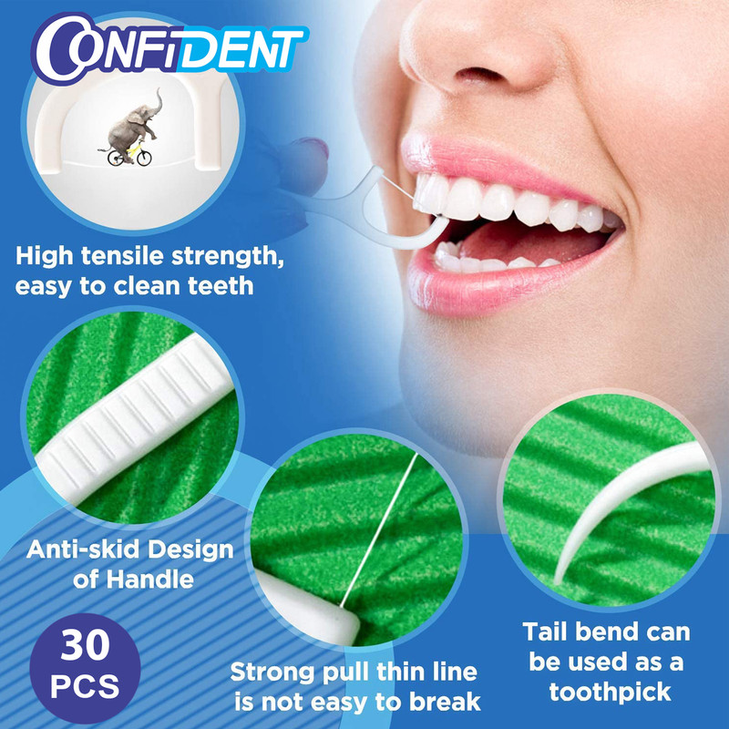 نخ دندان کانفیدنت مدل Floss-10 ده بسته 30 عددی