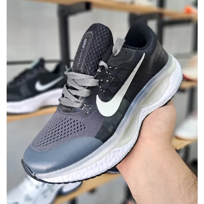 کفش اسپرت زنانه نایک زوم تونلی رنگ طوسی سرمه ای سایز 37 تا 39