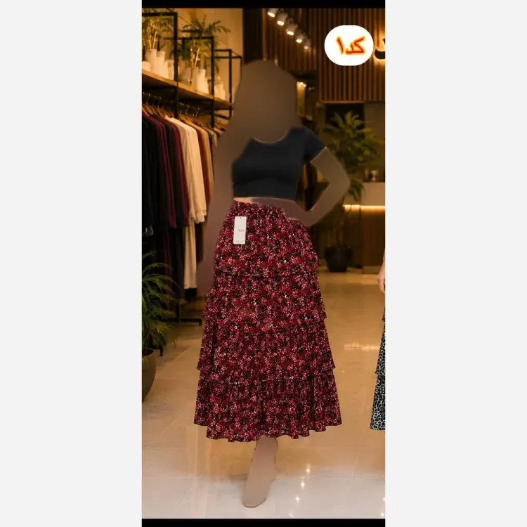 دامن طبقه ایی ترند فری سایز مناسب 36 تا 50 قد 95 سانتی متر