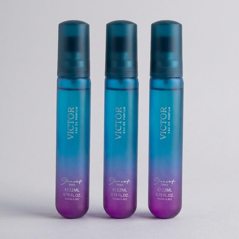 عطر جیبی مردانه ژک ساف مدل Victor حجم 22 میلی لیتر بسته 3 عددی