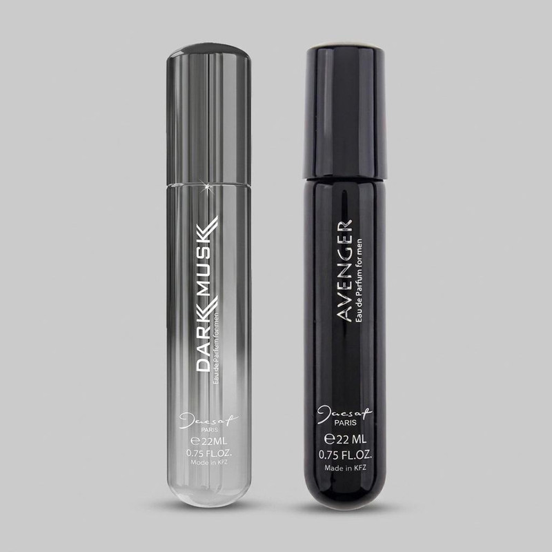 عطرجیبی مردانه ژک ساف مدل Dark Musk حجم 22 میلی لیتر به همراه عطرجیبی مردانه ژک ساف مدل Avenger حجم 22 میلی لیتر
