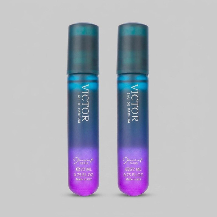 عطر جیبی مردانه ژک ساف مدل ویکتور حجم 22 میلی لیتر بسته 2 عددی